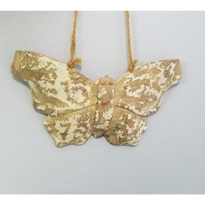 BUTTERFLY POTTERY HANGING WALL POCKET